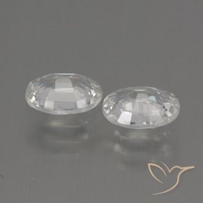 Pedras preciosas de Zircão Branco natural de 2.09 ct, oval, VVS-VS