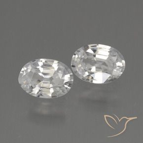 Pedras preciosas de Zircão Branco natural de 2.09 ct, oval, VVS