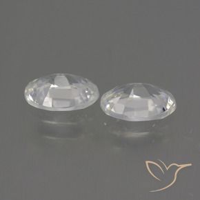 Pedras preciosas de Zircão Branco natural de 2.09 ct, oval, VVS