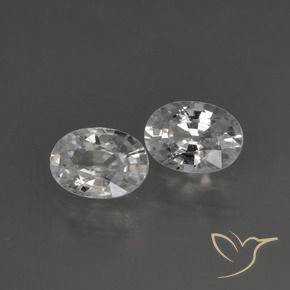 Pedras preciosas de Zircão Branco claro natural de 2.47 ct, oval, VVS