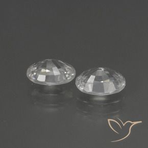 Pedras preciosas de Zircão Branco claro natural de 2.47 ct, oval, VVS