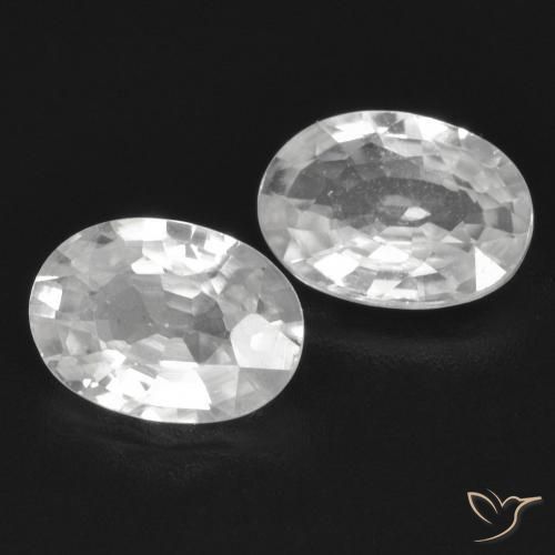 Pedras preciosas de Zircão Branco natural de 2.19 ct, oval, VS