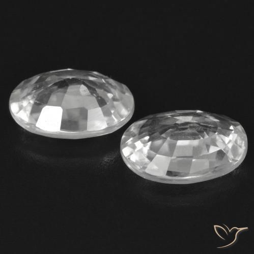 Pedras preciosas de Zircão Branco natural de 2.19 ct, oval, VS