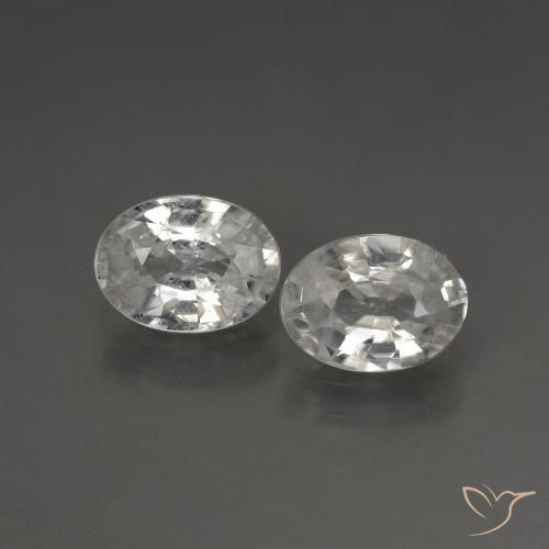 2.14ctw Natural Branco claro Zircão, oval, VS