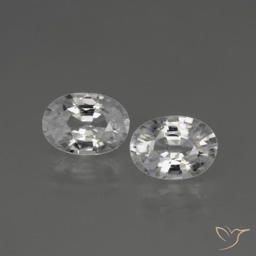 2.51ctw Natural Branco claro Zircão, oval, VS