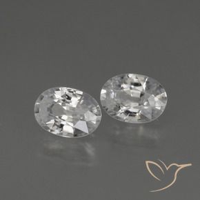 Pedras preciosas de Zircão Branco claro natural de 2.51 ct, oval, VS