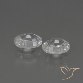 Pedras preciosas de Zircão Branco claro natural de 2.51 ct, oval, VS