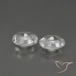 Pedras preciosas de Zircão Branco claro natural de 2.44 ct, oval, VS