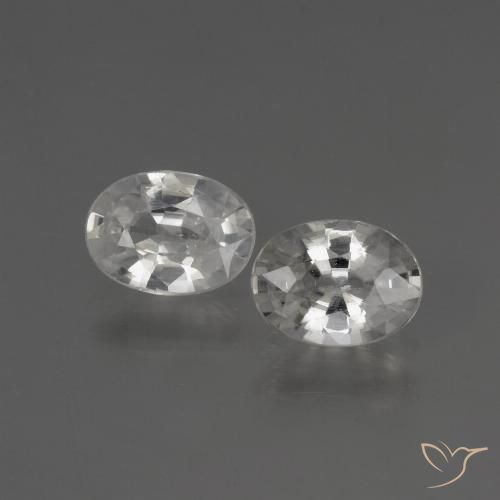 2.41ctw Natural Branco Zircão, oval, VVS-VS