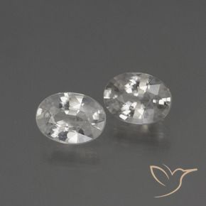 Pedras preciosas de Zircão Branco natural de 2.41 ct, oval, VVS-VS