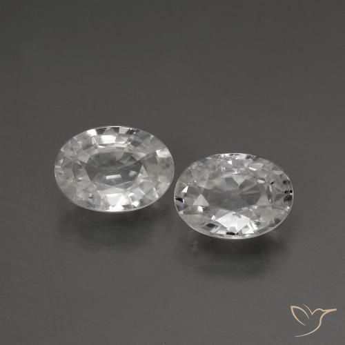 2.23ctw Natural Branco Zircão, oval, VS