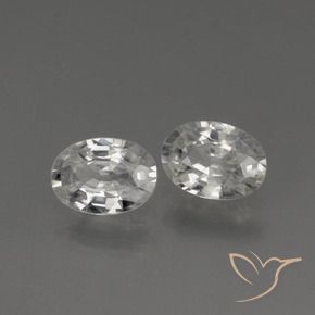 Pedras preciosas de Zircão Branco natural de 2.13 ct, oval, VVS-VS