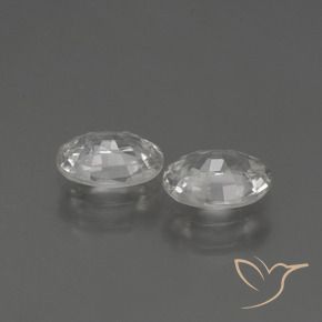 Pedras preciosas de Zircão Branco natural de 2.13 ct, oval, VVS-VS