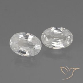 Pedras preciosas de Zircão Branco natural de 2.33 ct, oval, VVS-VS