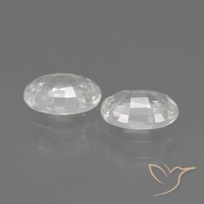 Pedras preciosas de Zircão Branco natural de 2.33 ct, oval, VVS-VS