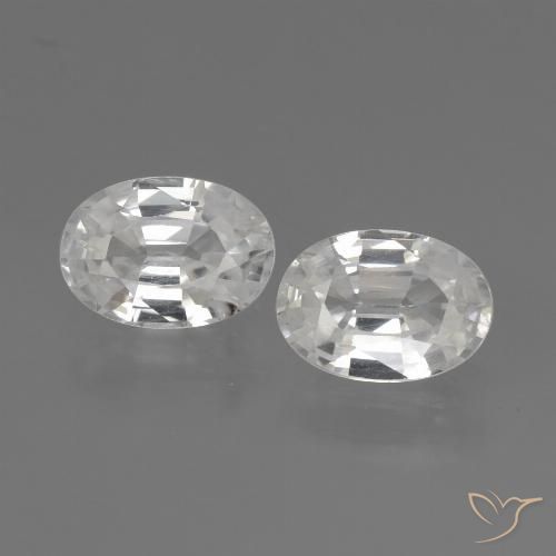 2.41ctw Natural Branco Zircão, oval, VS