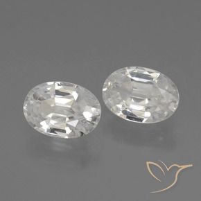 Pedras preciosas de Zircão Branco natural de 2.41 ct, oval, VS