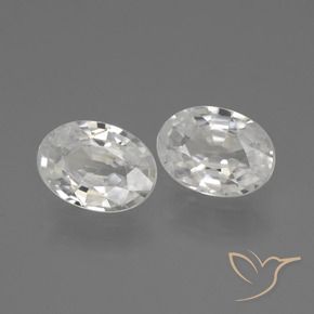 Pedras preciosas de Zircão Branco natural de 2.25 ct, oval, VVS