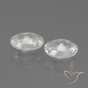 Pedras preciosas de Zircão Branco natural de 2.25 ct, oval, VVS