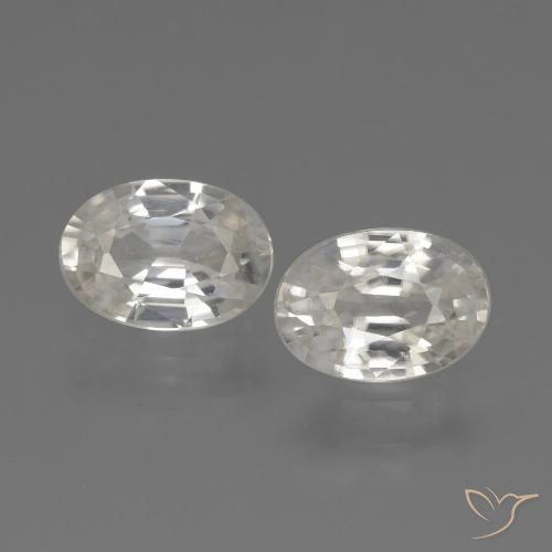 2.40ctw Natural branco quente Zircão, oval, VS
