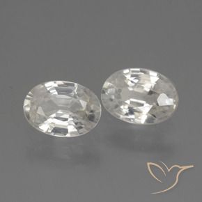 Pedras preciosas de Zircão branco quente natural de 2.40 ct, oval, VS
