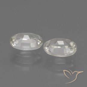 Pedras preciosas de Zircão branco quente natural de 2.40 ct, oval, VS