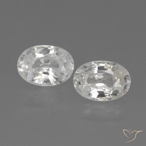 2.50ctw Natural Branco Zircão, oval, VS