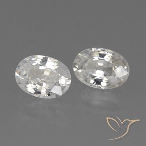 Pedras preciosas de Zircão Branco natural de 2.50 ct, oval, VS