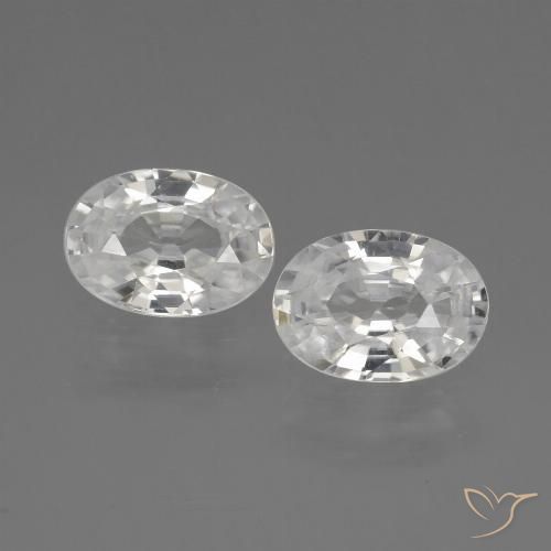 2.21ctw Natural Branco Zircão, oval, VS