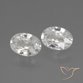 Pedras preciosas de Zircão Branco natural de 2.21 ct, oval, VS
