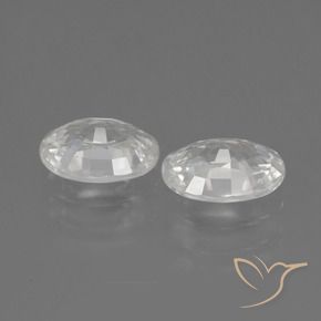 Pedras preciosas de Zircão Branco natural de 2.21 ct, oval, VS