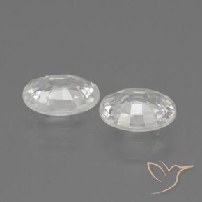 Pedras preciosas de Zircão Branco natural de 2.17 ct, oval, VS