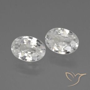 Pedras preciosas de Zircão Branco natural de 2.17 ct, oval, VVS-VS