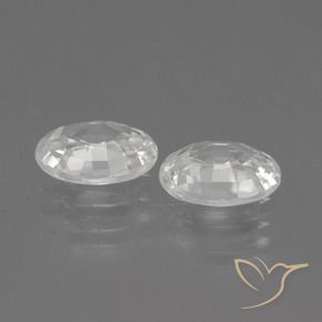 Pedras preciosas de Zircão Branco natural de 2.17 ct, oval, VVS-VS