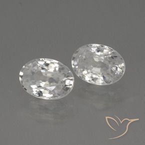 Pedras preciosas de Zircão Branco natural de 2.47 ct, oval, VVS-VS