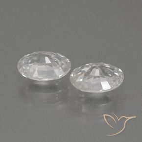 Pedras preciosas de Zircão Branco natural de 2.47 ct, oval, VVS-VS