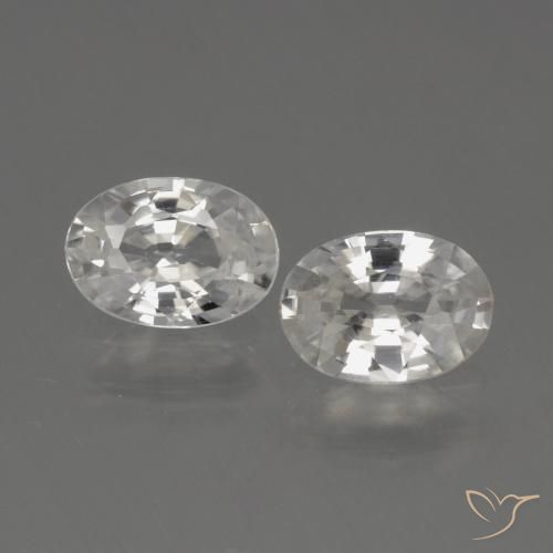 2.24ctw Natural Branco Zircão, oval, VS