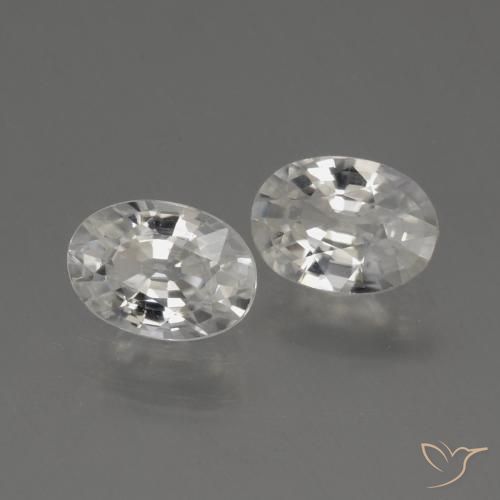 Pedras preciosas de Zircão Branco natural de 2.24 ct, oval, VS