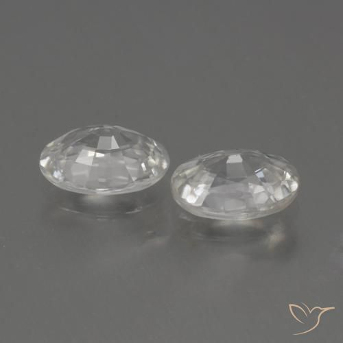 Pedras preciosas de Zircão Branco natural de 2.24 ct, oval, VS