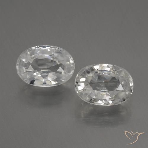 2.55ctw Natural branco quente Zircão, oval, VS
