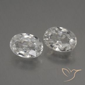 Pedras preciosas de Zircão branco quente natural de 2.55 ct, oval, VS