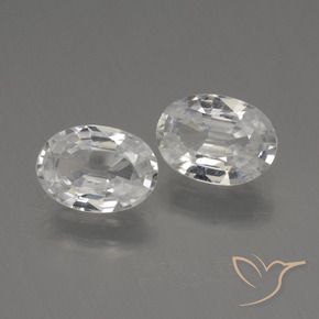 Pedras preciosas de Zircão Branco natural de 2.20 ct, oval, VS