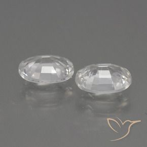Pedras preciosas de Zircão Branco natural de 2.20 ct, oval, VS