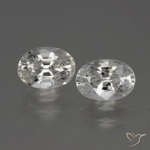 2.65ctw Natural branco quente Zircão, oval, VVS-VS
