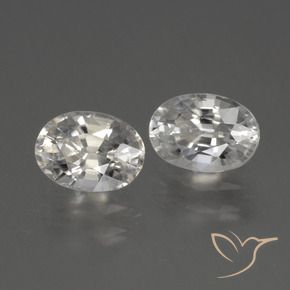 Pedras preciosas de Zircão branco quente natural de 2.65 ct, oval, VVS-VS
