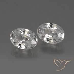 Pedras preciosas de Zircão branco quente natural de 2.31 ct, oval, VS