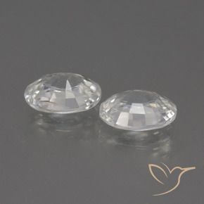 Pedras preciosas de Zircão branco quente natural de 2.31 ct, oval, VS