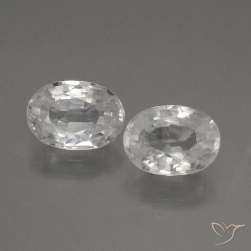 2.43ctw Natural branco quente Zircão, oval, VVS-VS