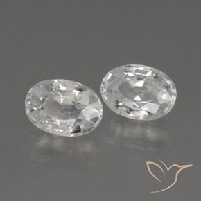 Pedras preciosas de Zircão Branco natural de 2.55 ct, oval, VS