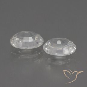 Pedras preciosas de Zircão Branco natural de 2.55 ct, oval, VS